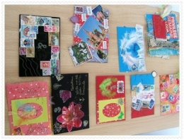 atelier,atelier d'art postal,collage,art postal,école primaire,collège,bibliothèque