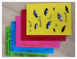 atelier,atelier d'art postal,collage,art postal,école primaire,collège,bibliothèque