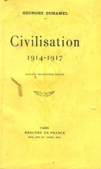 citations,georges duhamel,civilisation,grande guerre,14-18,poilus