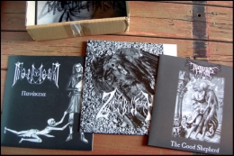 7'eps,45t,45 tours,vinyls,boîtes duke,black metal,thrash metal,black-death,heavy metal,aryos,ensamhet,nunslaughter,mordichrist,enthroned,baël,temple of baal,superchrist,zarach' baal' tharagh