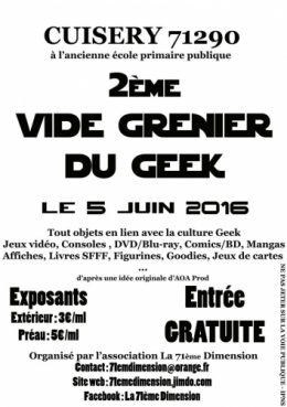 cuisery,saône et loire,vide-grenier du geek,rencontres de l'imaginaire,science-fiction,fantasy,fantastique,jeux vidéos,dvds,comics,b.d,mangas,affiches,livres,livres sfff,figurines