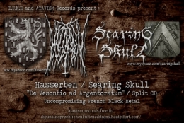 hasserben,searing skull,de vesontio ad argentoratum,cd,split,split cd,d.u.k.e,d.u.k.e 048,black metal