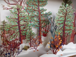 Forêt de papier en hiver