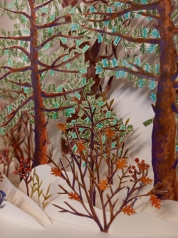 Forêt de papier en hiver