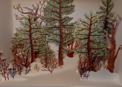 Forêt de papier en hiver