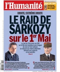 l'humanité, nicolas sarkozy, front de gauche, présidentielle 2012