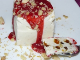 nougat ricotta,mascarpone,miel,noix,pignon,agar-agar
