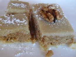 bouchée,noix,amande en poudre