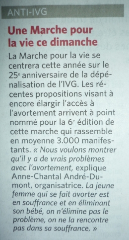 marche pour la vie, bruxelles