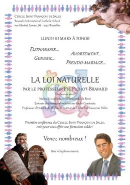 loi naturelle, Pichot, conférence, Bruxelles, Cercle Saint-François-de-Sales