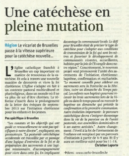 nouvelle catéchèse, vicariat de bruxelles, christian laporte, uopc, mgr kockerols