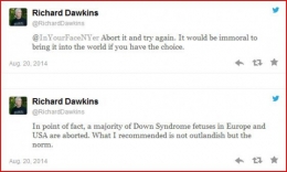Richard Dawkins, enfant trisomique, trisomie, eugénisme, avortement, euthanasie, Aktion T4, dictature du relativisme
