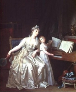 Marguerite Gérard, la leçon de piano