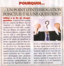 Etymologie - point d'interrogation - DIRECT MATIN vendredi 16 décembre 2014.jpg