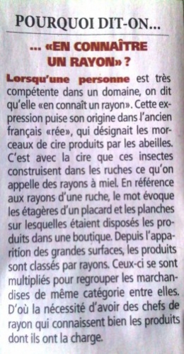 En connaître un rayon