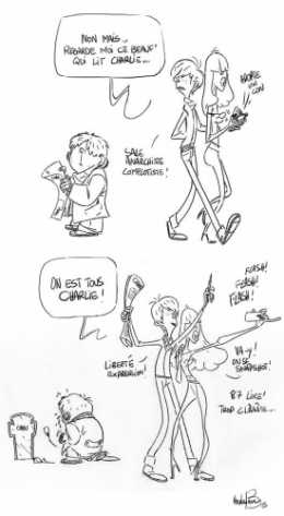 ana charlie, je suis charlie, charlie hebdo, manif, janvier, paris