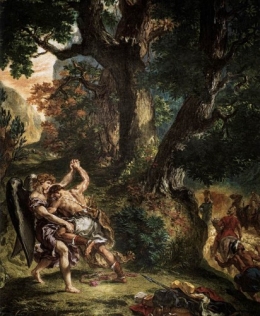 Delcroix, lutte de= jacob avec l'ange