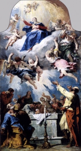 assomption,vierge,marie,15 aout,15 august,poussin,guido reni,murillo,philippe de champaigne,le brun,rubens,bocelli,fra angelico