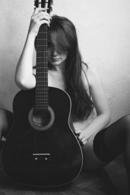 femme,guitare