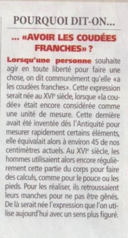 les coudées franches