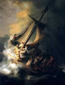 rembrandt, christ, tempête