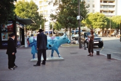 Vache bleue au Rond-Point du Prado