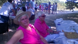 Marie France l'organisatrice du concours de boules