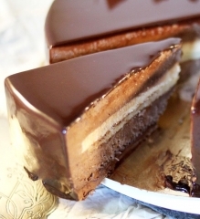 caraque, entremets chocolat, praliné