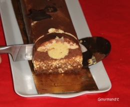 bûche chocolat caramel