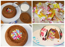 cake design, just dance cake, gâteau au carambar, gâteau smarties