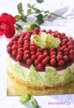 entremet, entremet mousse citron vert, entremet framboise