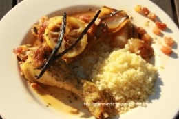 poulet,citron,raisins secs