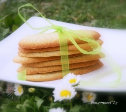 langues de chat, thé matcha, citron vert