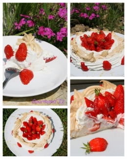 pavlova, recette de pavlova, pavlova aux fraises