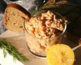 rillettes de saumon, gingembre, citron confit, recette de rillettes de saumon