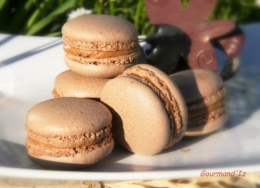 macarons, macarons avec blancs d'oeufs déshydratés, macarons avec blancs d'oeufs séchés, ganache praliné, recette facile de macarons