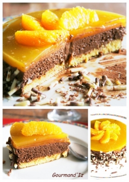 dessert ig bas, mousse chocolat orange, agar agar, gâteau chocolat orange