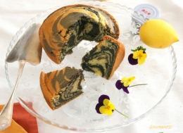 zebra cake, gâteau zébré, gâteau tigré, gâteau au citron et sésame noir