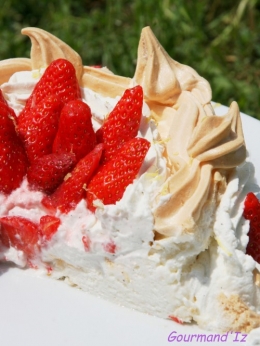 pavlova, recette de pavlova, pavlova aux fraises