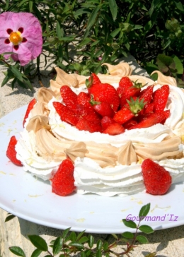 pavlova, recette de pavlova, pavlova aux fraises