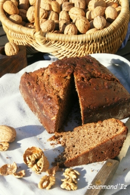 gateau aux noix, noix, pâte de noix, farine de kamut