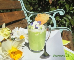 petits pois, velouté petits pois, wasabi, chantilly wasabi