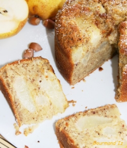 gateau poire, gateau noisette, gateau sans gluten
