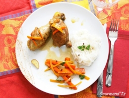 poulet aux agrumes, poulet au gingembre, poulet quatre épices