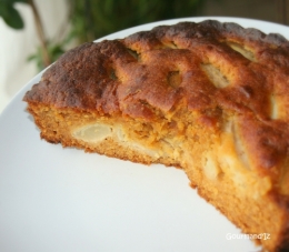 gâteau poire caramel, salidou, gâteau facile