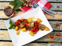 sauté de porc ananas, sirop d'érable, gingembre