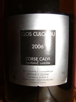 CALVI CLOS CULOMBU 2006 ETIENNE SUZZONI
