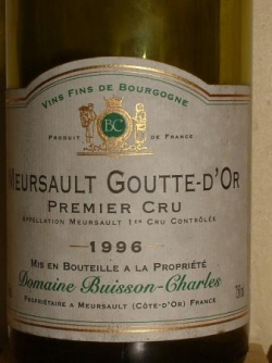 MEURSAULT GOUTTE D'OR 1996 BUISSON CHARLES