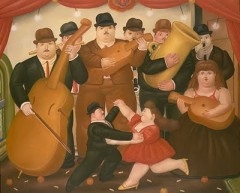 Botero, Fernando (born 1932),dancing in Colombia 1980.jpg