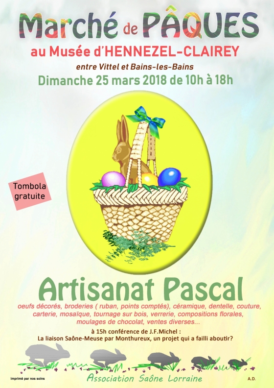 Hennezel (88) marche de Pâques de Saône lorraine au musée le 25 mars